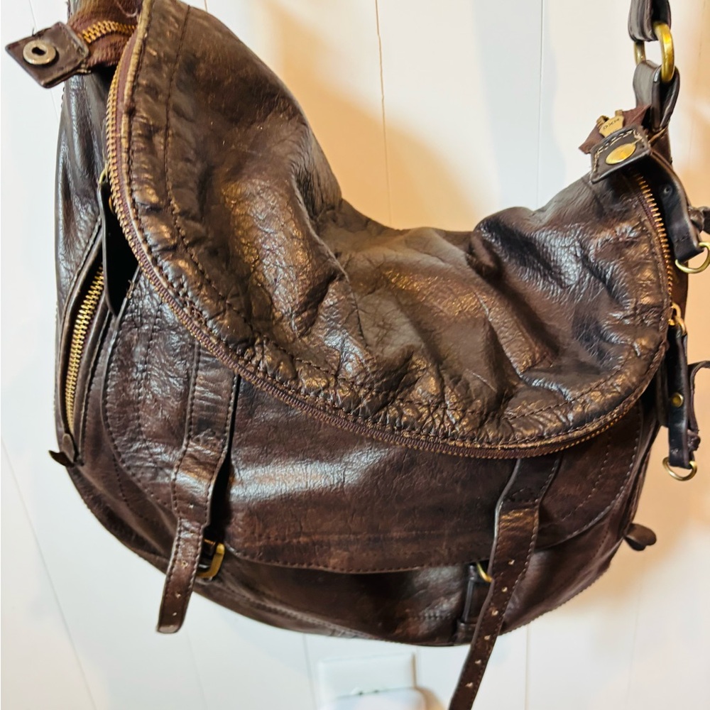 Brown Leather Crossbody Bag